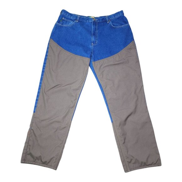 Cabelas Mens Hunting Upland Brush Pants Jeans Mens 40x32 Rugged Denim - Picture 2 of 12